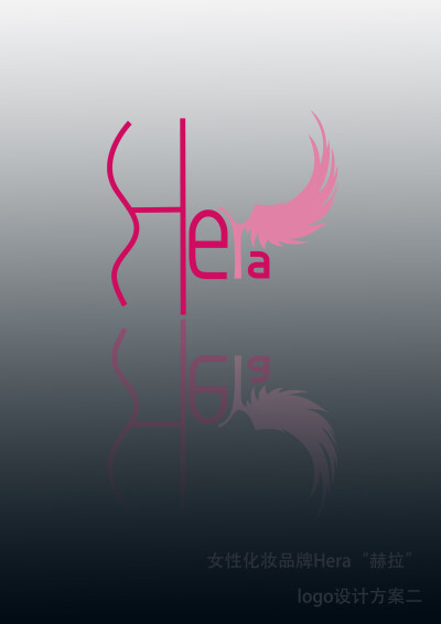 模拟品牌:女性化妆品牌"hera"赫拉logo设计方案