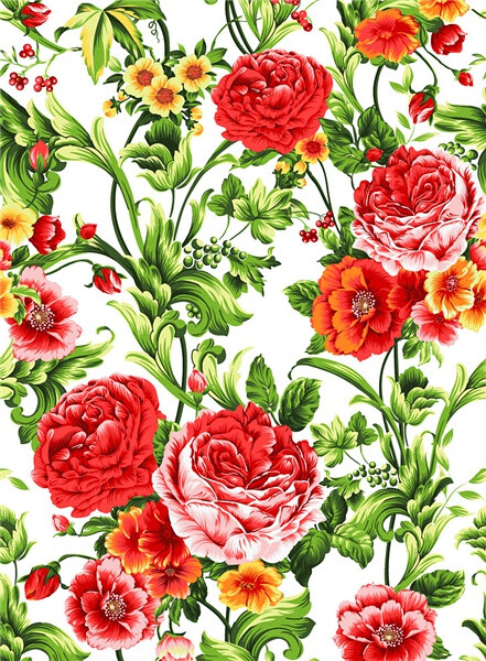 水彩手绘花碎花田园墙纸背景素材平铺ip 堆糖 美图壁纸兴趣社区