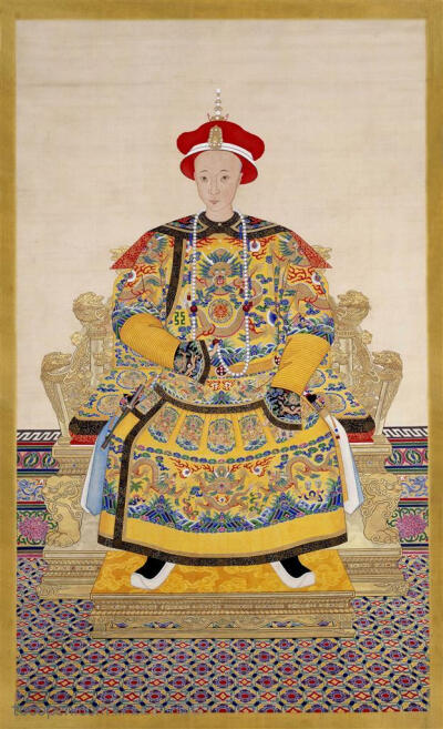 清同治皇帝朝服像 古典皇帝画像艺术设计图片素材