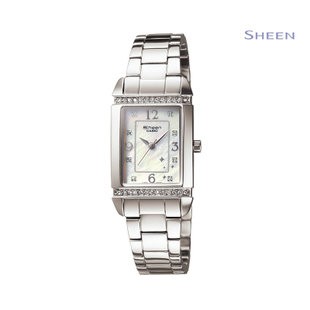 旗舰店casio/卡西欧shn-4016d-7ads正品时尚淑女钢带水晶女士手表