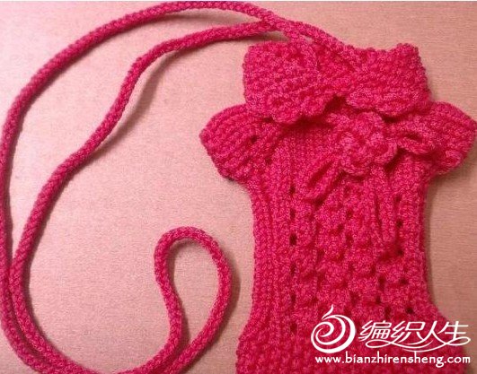 编织:精美的小红裙手机套