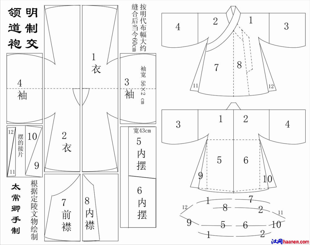 汉服裁剪图