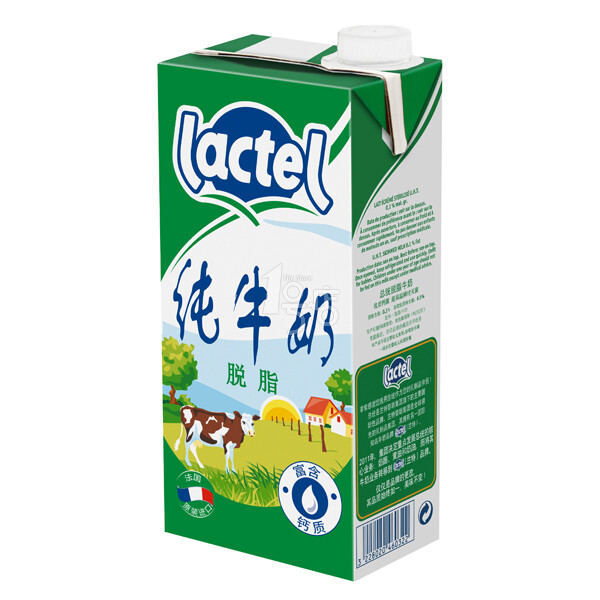 lactel兰特(总统) 脱脂牛奶 利乐装 1l 法国进口