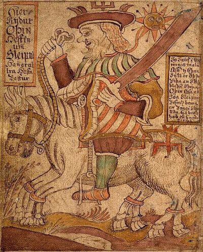 斯莱普尼斯(sleipnir)是北欧神话中奥丁的座骑,一匹毛白胜雪,有八只脚