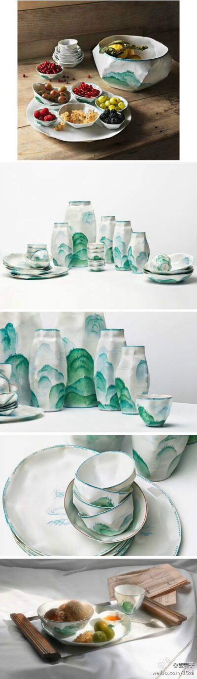 来自阿根廷设计师ruth gurvich的作品lightscape——褶皱的陶瓷