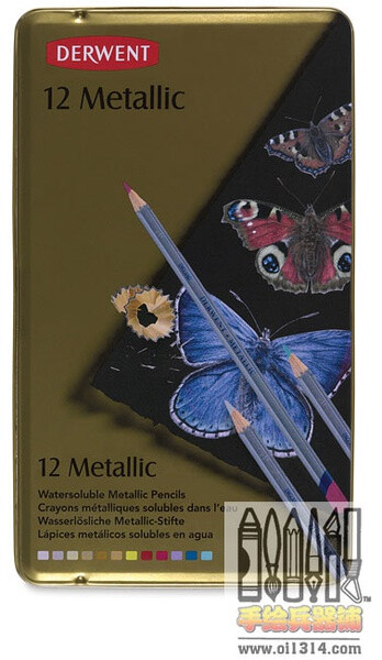 英国德韵derwent彩铅系列——metallic金属色水溶彩色铅笔
