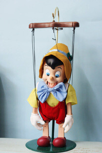 vintage 绝版disney 皮诺曹/匹诺曹木偶 附支架