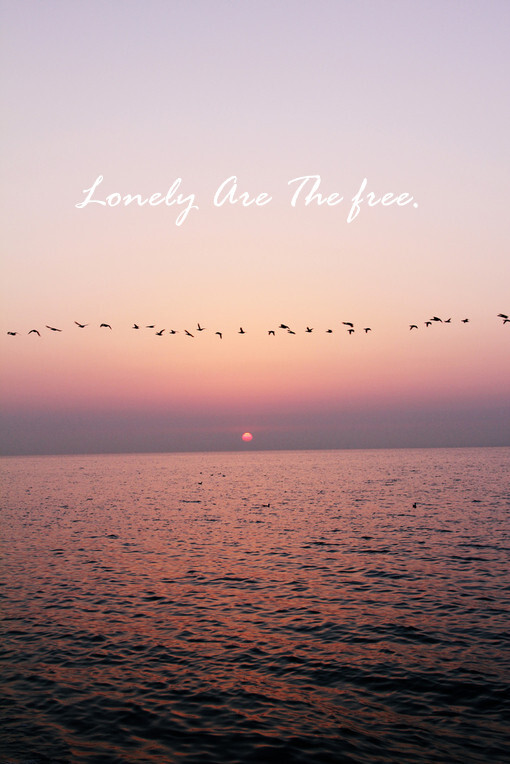 lonely are the free.孤独即是自由