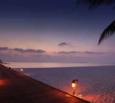 海边 惬意 夜景