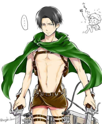 「进击的巨人」#进击の巨人#裸立体机动装置の利威尔兵长【via