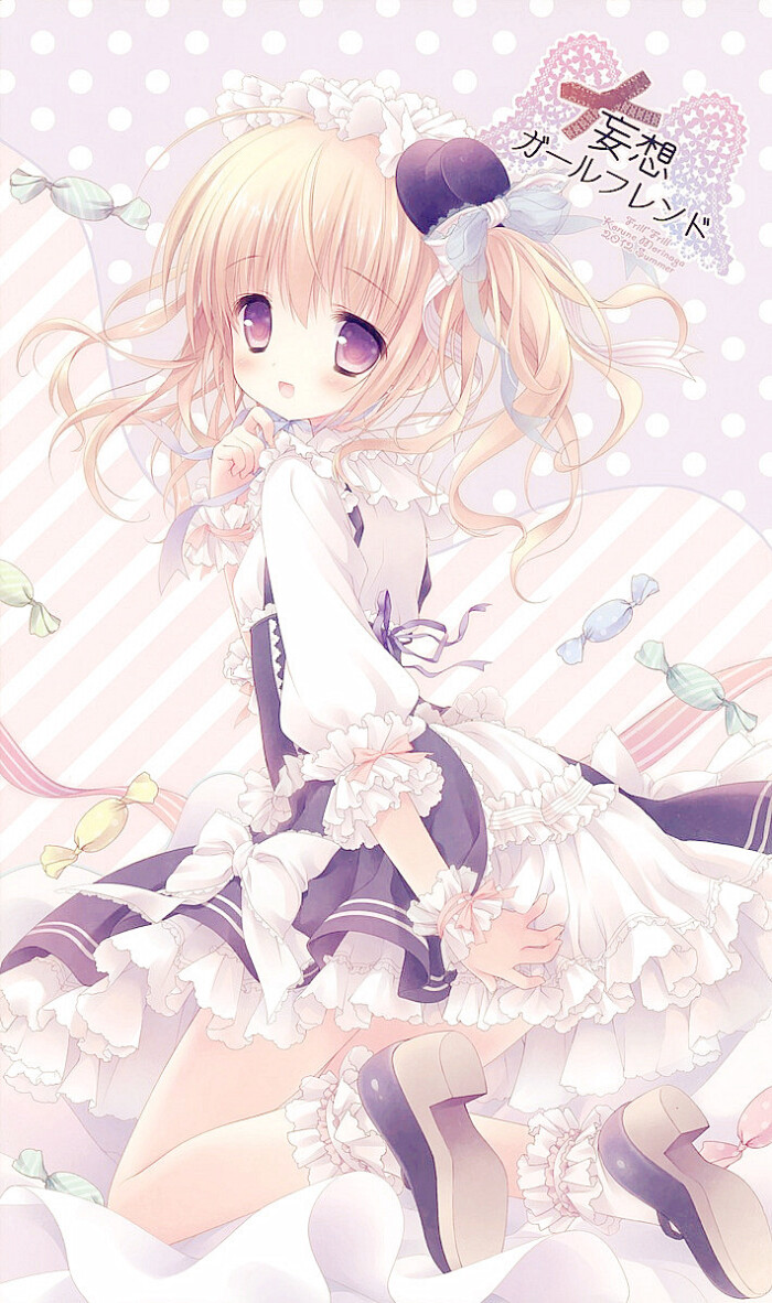 萌q版 二次元 美女 插画 动漫