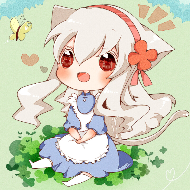 萌q版 二次元 美女 插画 动漫