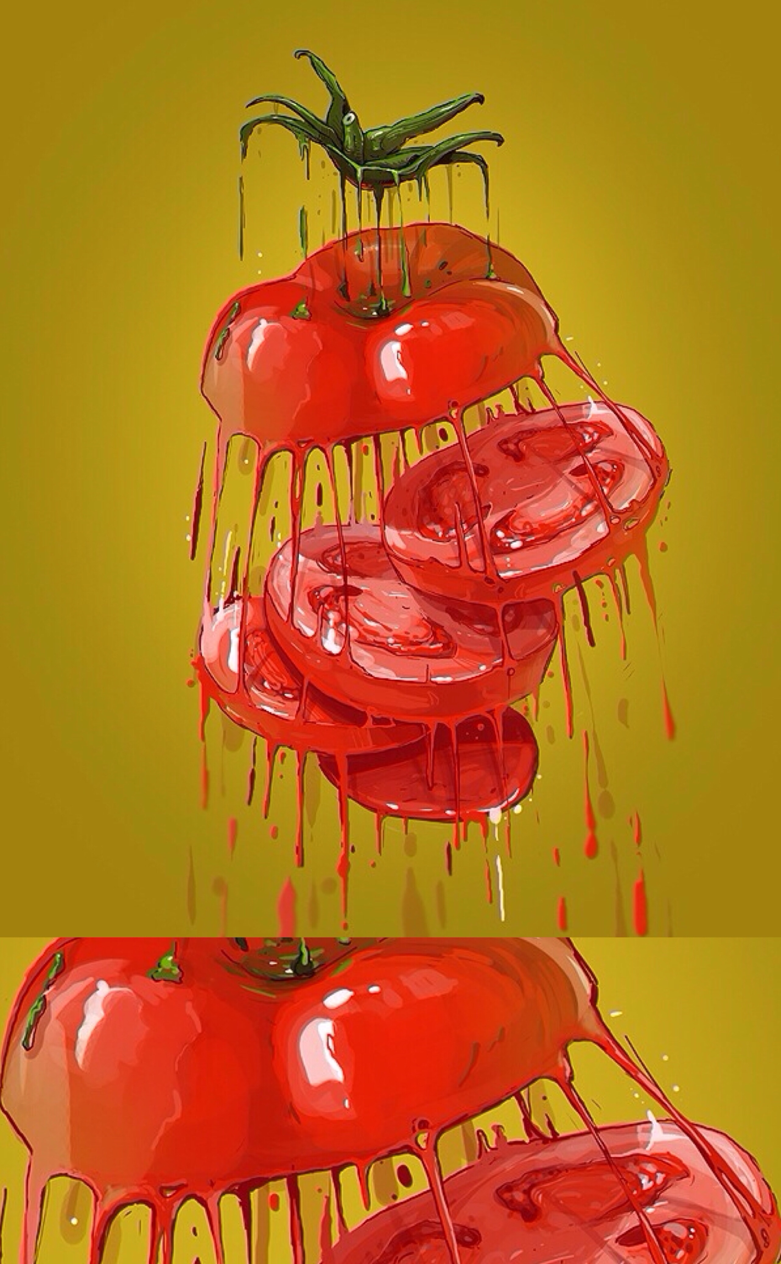 卡通手绘-活泼可爱西红柿-好图网