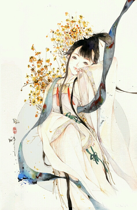 彼岸花.手绘,古风. - 堆糖,美图壁纸兴趣社区
