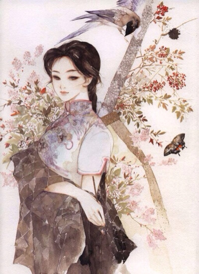 彼岸花.手绘,古风.