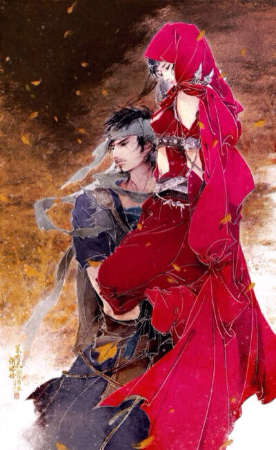 彼岸花.手绘,古风.