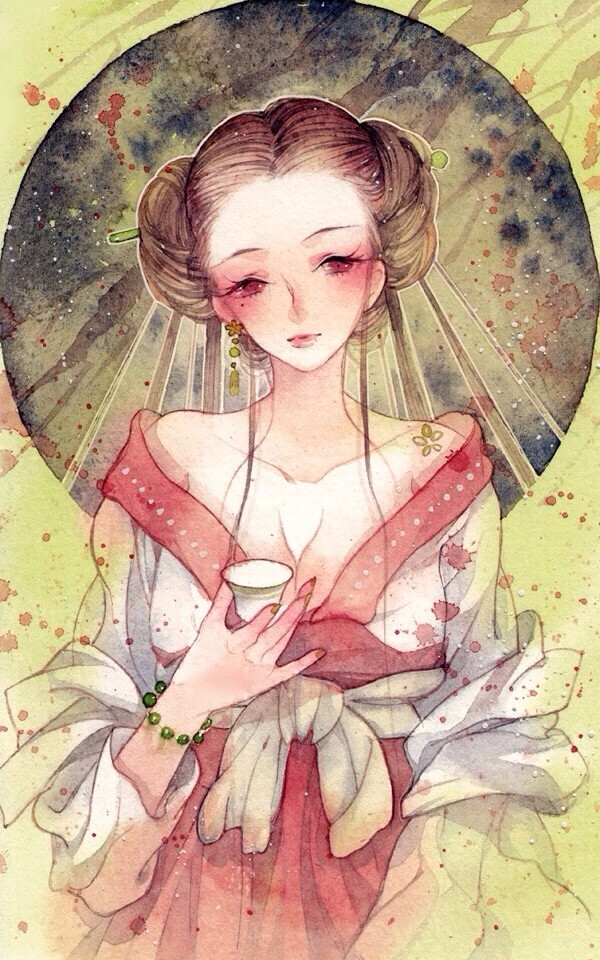 彼岸花.手绘,古风.