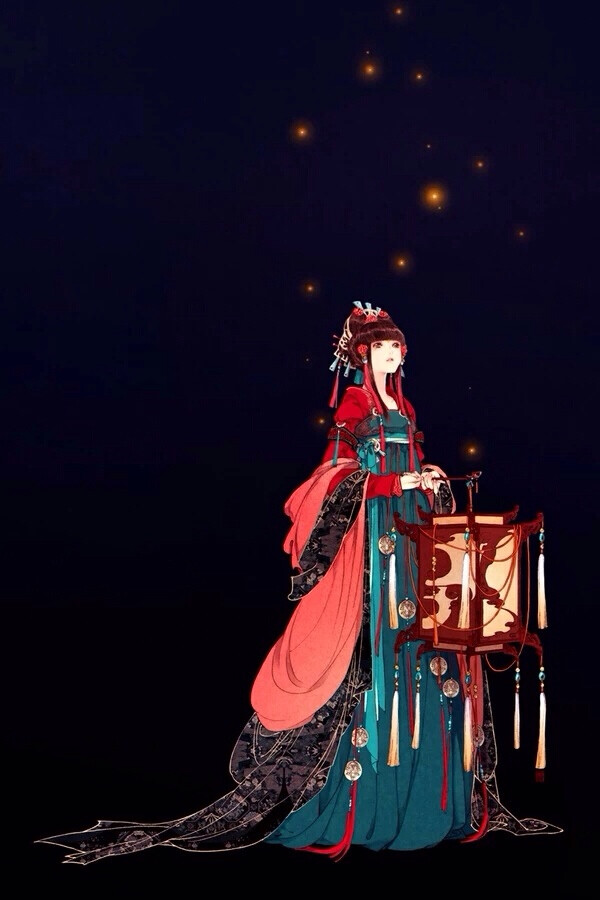 彼岸花.手绘,古风.