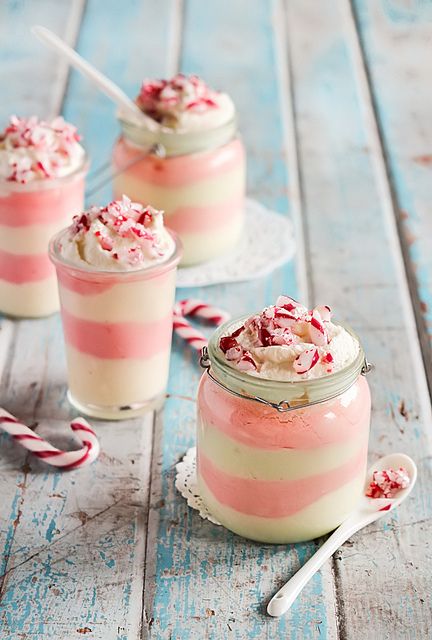 candy cane white chocolate mousse