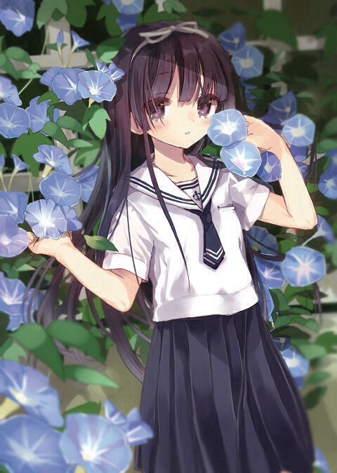 「二次元 少女 动漫 插画 原创 手绘 萌系少女 pixiv[侵删]