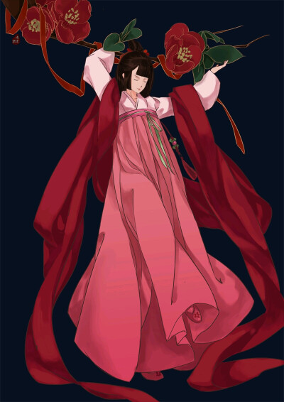 彼岸花.手绘,古风.