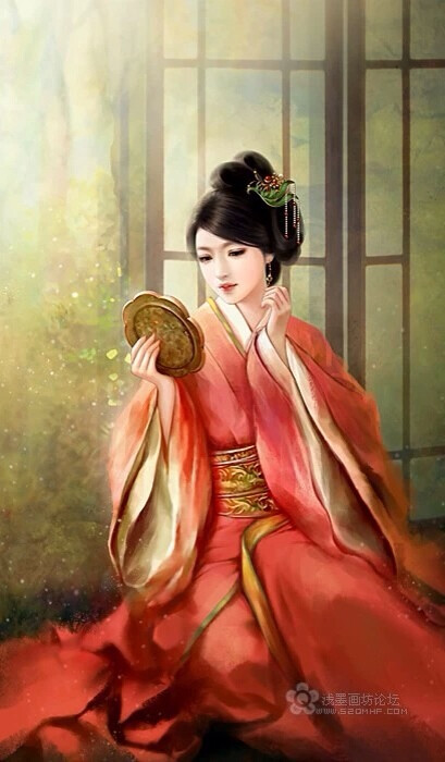 彼岸花.手绘,古风,美人.