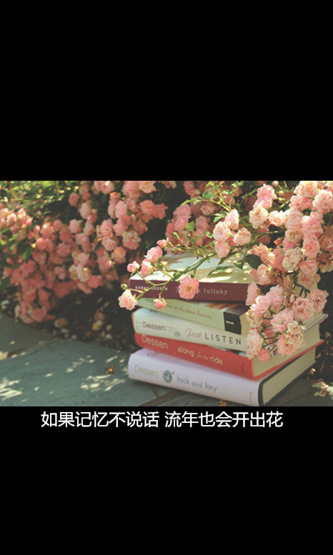 如果记忆不说话 流年也会开出花 简耳 ←原创自制文字图 禁二次上传