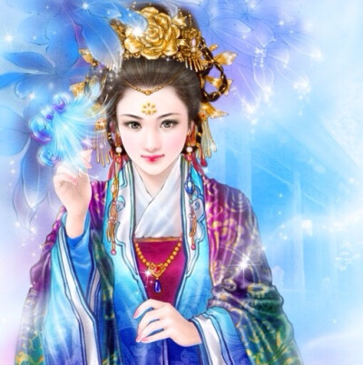 彼岸花.瑷玛,古风,手绘,美人.
