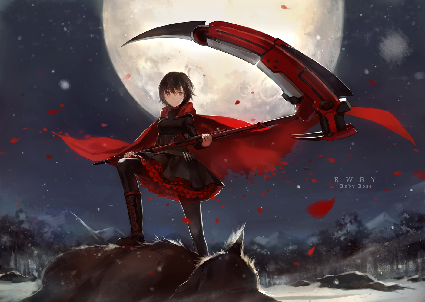 ruby rwby p站 二次元 插画 少女 小红帽 堆糖,美图壁纸兴趣社区