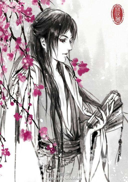 古风 水墨 美男 我曾描摹的那幅山水画,画中有一个人,他眉眼带笑.