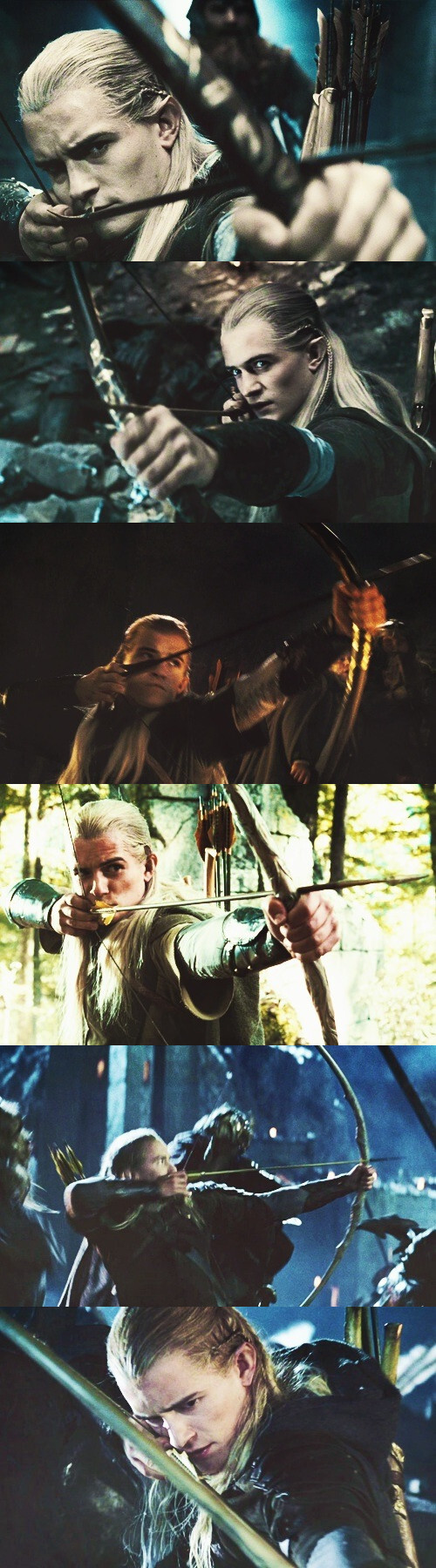 电影【魔戒the lord of the rings】精灵王子legolas 拼了一个射箭