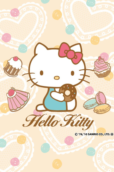 手机壁纸 插画 萌 可爱 hello kitty