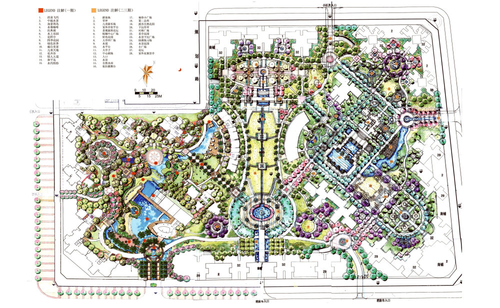 某住宅规划景观设计总平面图