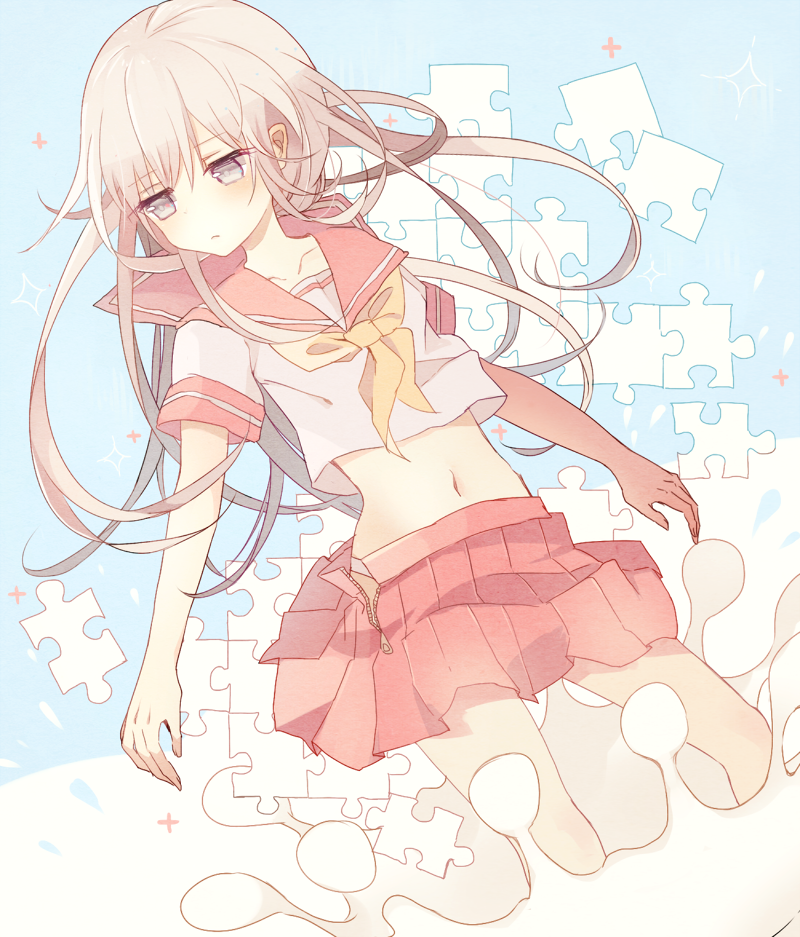 ミルクパズル 牛奶拼图 p站 二次元 插画 少女 头像 手绘 原创