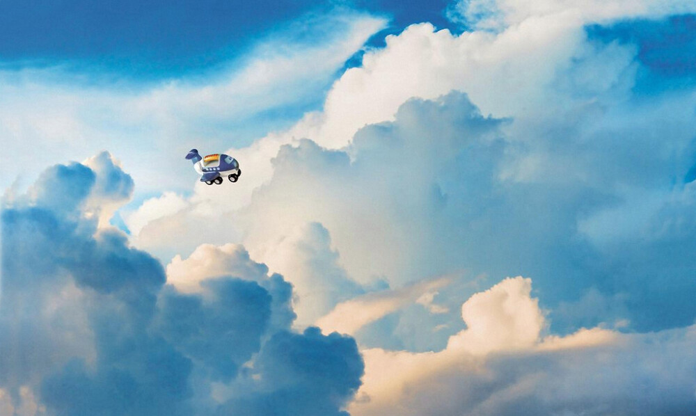 宫崎骏,天空,幻想,蓝色,手绘