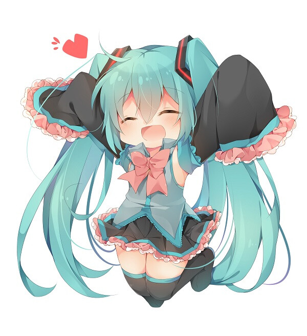 ありがとミクさん p站 二次元 插画 少女 头像 手绘 初音未来 miku