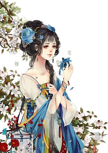 古风手绘美女023
