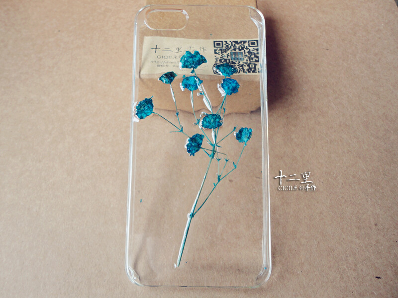 手工押花 滴胶干花 花凝系列の满 iphone手机壳 十二里手作