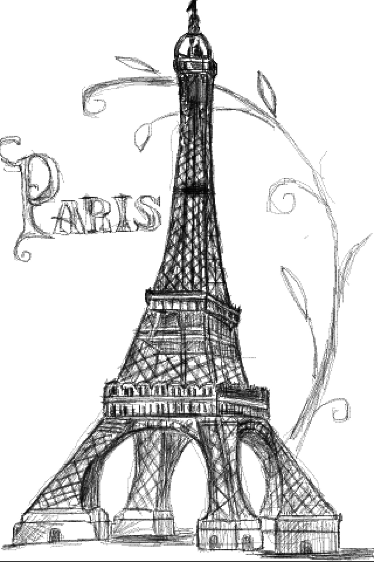 巴黎铁塔简笔画步骤 肉丁儿童网