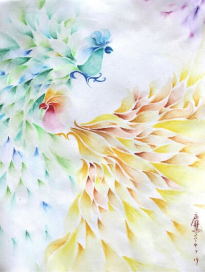 水溶性彩铅--旋 这是我首次使用水溶性彩铅,其实没什么特别的构思,就