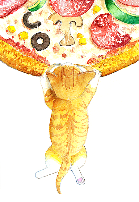 Iphone壁纸萌物可爱背景美食猫水彩 堆糖 美图壁纸兴趣社区