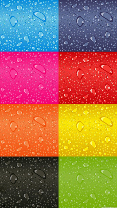 三星手机壁纸【1080x1920】彩色 方块 水滴 雨滴