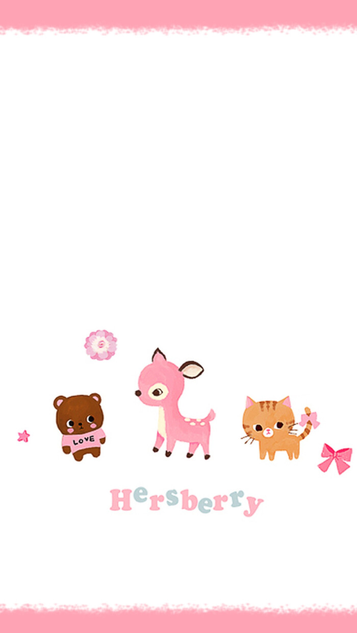 iphone壁纸 萌物 动物 可爱 背景 套图 猫 小鹿