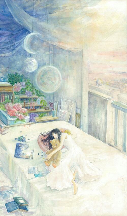 插画手绘 二次元 美女 动漫 萌 壁纸