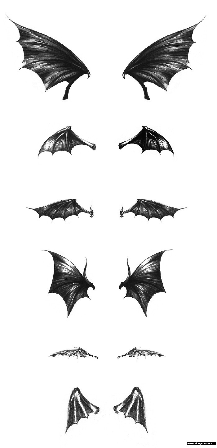 【翅膀素材】来自奇幻世界的问候~超逼真翅膀素材,绘制小恶魔,小怪兽