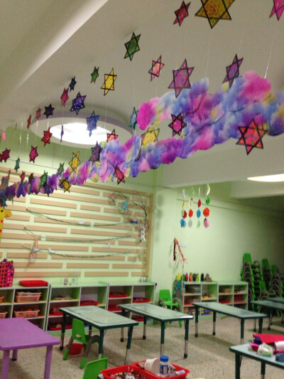 挂饰 幼儿园 班级 星空 手工小清新