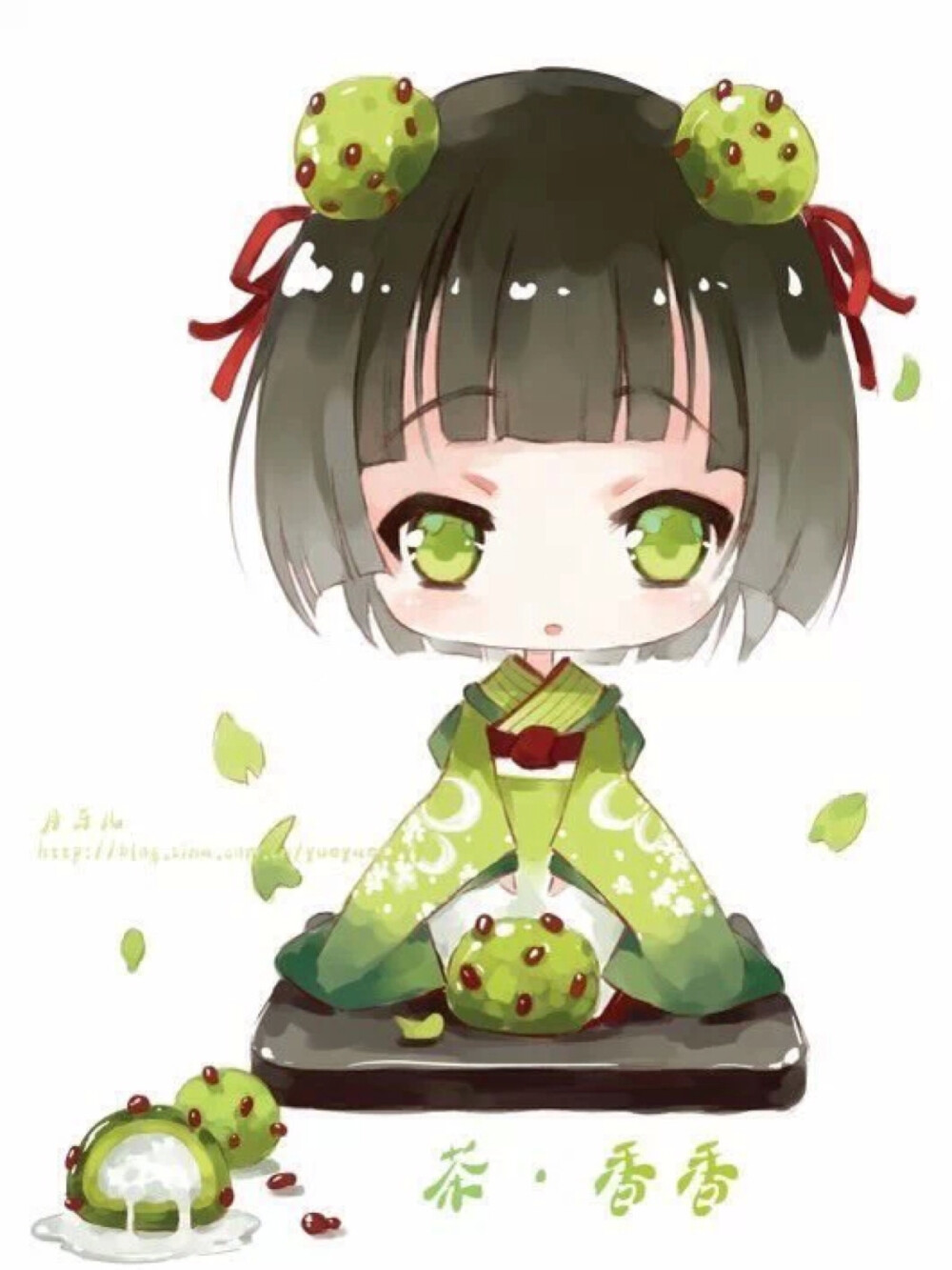 二次元 插画 动漫 萌系 壁纸 美食拟人 by捕梦少女 求关注求深交( ω