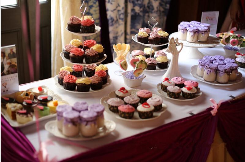 婚前茶歇蛋糕点心复古炫彩系列无与伦比的婚礼甜品台