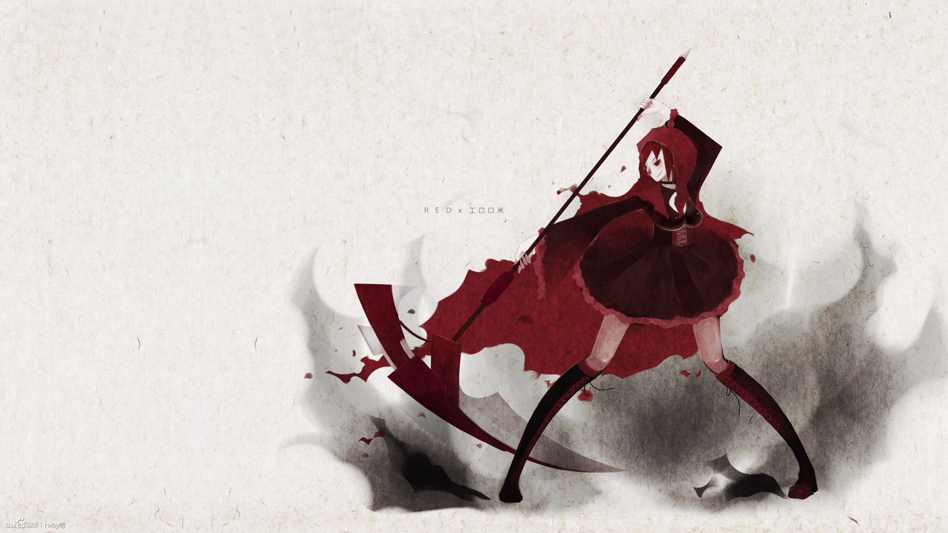 rwby 小红帽 壁纸 插画 作者-喵菊长