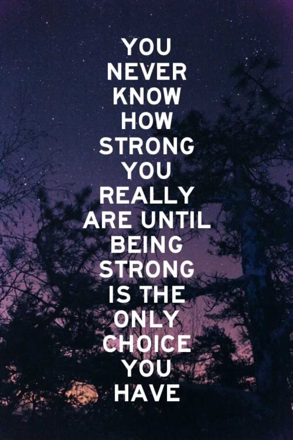 激励文字 英文 you never know how strong you really are until